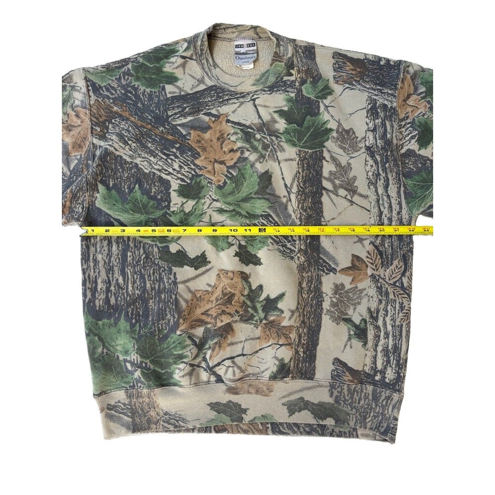 Vintage Jerzees Outdoors Camo Crewneck Mossy Oak Size Large - Picture 4 of 6